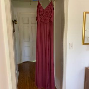 Wine Colored Bridesmaid Dress